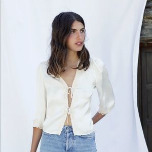 Rouje Aldo Blouse in Cream. NWT